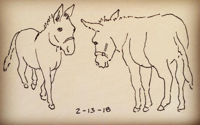 2-13-18 Doodling Donkeys