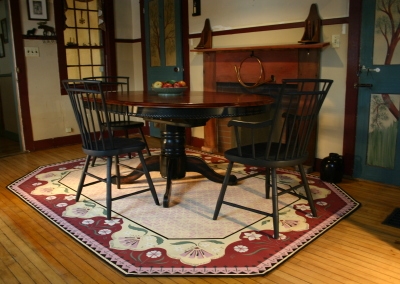 Handpainted custom floorcloth designs beautify any home