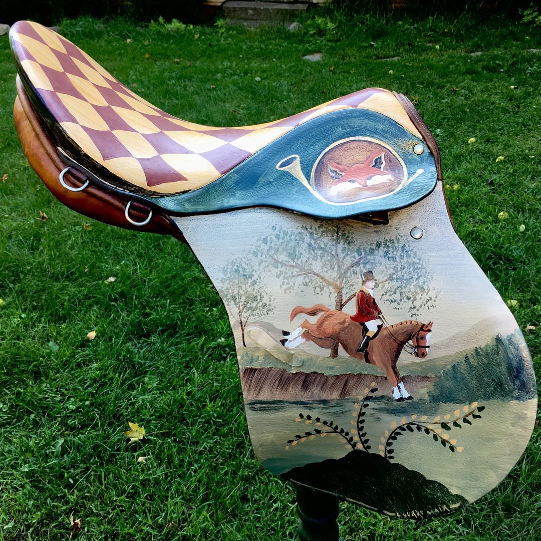 Newly painted saddle to raise funds for Ever After Mustang Rescue